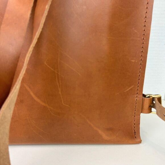 Mifland Standard Rucksack USA Made Full Leather Backpack Tan Oil Copper Bag - Picture 9 of 13